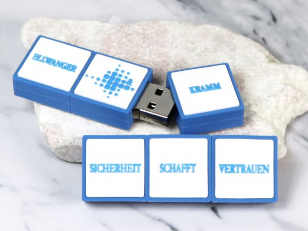 USB-Stick Logo rechteckig Kundenreferenz