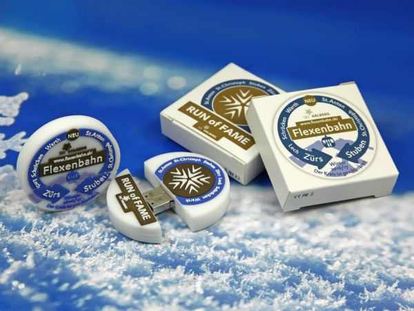 USB-Stick Logo rund Kundenreferenz