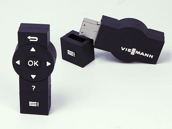 Viessmann Fernbedingung mit Tasten als USB-Stick mit Logo