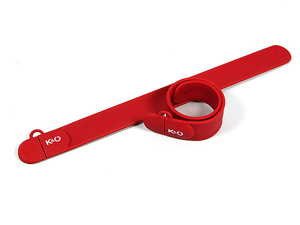 Werbeartikel K & O Klatschband USB-Stick aus Silikon