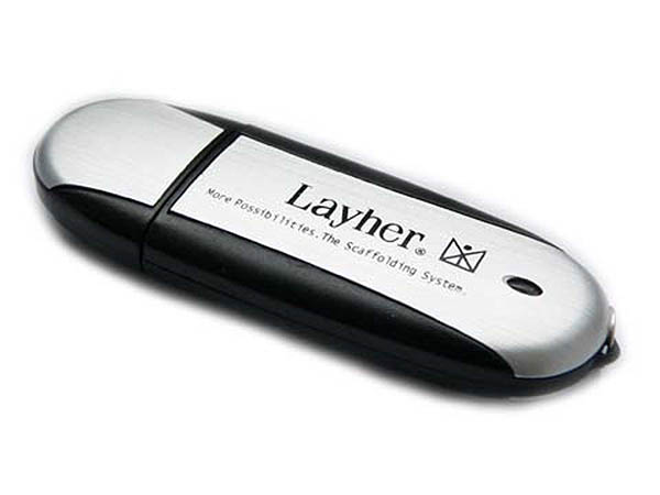 Werbeartikel Layher USB-Stick mit Logo bedruckt