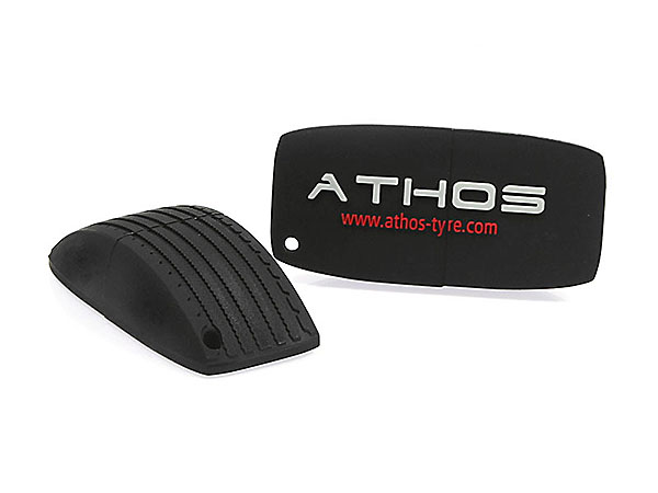 Werbeartikel mit Athos Tyre Logo als Reifen USB-Stick
