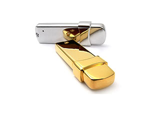 Glänzender hochwertiger USB-Stick aus Metall