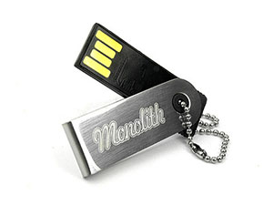USB-Stick Nano Montage Service aus Metall bedruckt