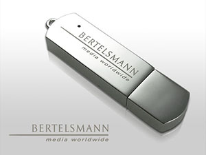 Vollmetall USB-Stick mit mehrfarbigem Logodruck