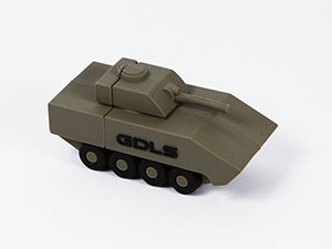 GDLS USB Panzer mit Logo bedrucken oder erhaben als Form