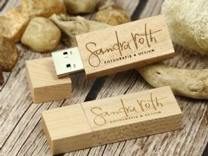 holz usb stick mit logo gravur klassisch guenstig