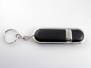 USB Stick Leder und Chrom Look mit Logo bedruckbar oder Lederprägung