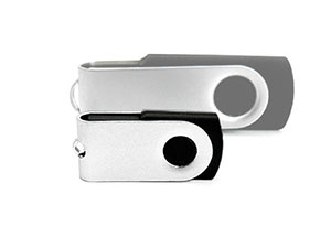 Mini Twister USB-Stick mit Bügel zum drehen bedrucken udn gravieren eines logos