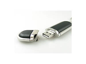 USB Stick Leder und Chrom Look mit Logo bedruckbar oder Lederprägung