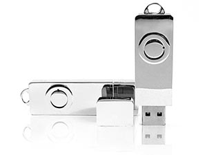 Verspiegelter Metall USB-Stick mit Logo gravieren