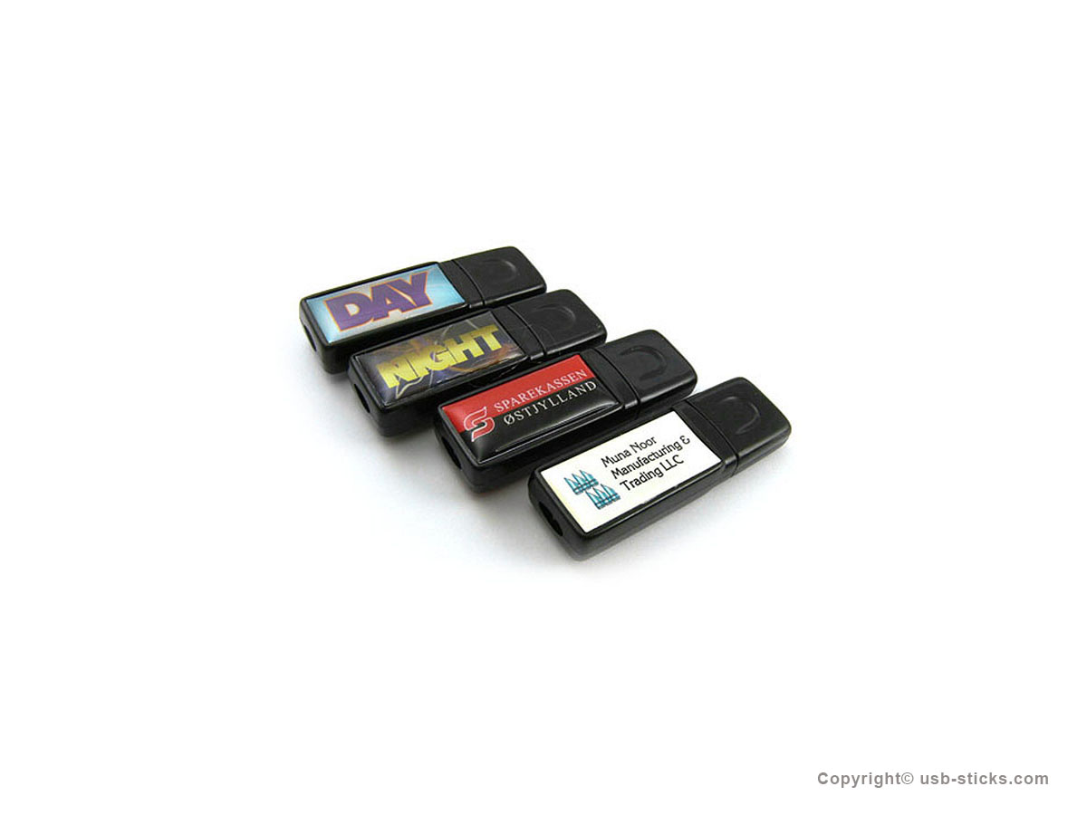 Usb Sticker Doming USB-Stick mit 3D Sticker und Logodruck