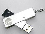 Metall-USB-Stick mit Swing Bügel und Logogravur