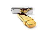 Schwerer Metall USB-Stick in Silber und Gold