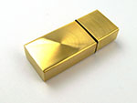 Metall USB Stick in Gold mit Logoprint als Give Away