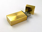 Goldiger USB-Stick mit Logo bedruckbar oder gravierbar