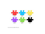 Individualisierbarer USB-Stick Panonefarben Puzzleteil Puzzle