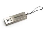 Metall USB-Stick mit 1c Druck und Kugelkettchen