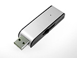 Hochwertiger Aluminium USB Stick zum Schieben