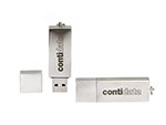 Metall USB-Stick mit zweifarbigem Druck des Logos