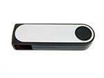 Drehbarer Kunststoff USB-Stick mit Bügel in schwarz