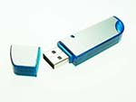 eleganter USB-Stick aus Aluminium und Kunststoff zum bedrucken und gravieren