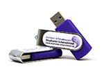 Hochzeitsfotografin Doming Metall USB Stick digitaldruck lila