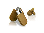 Upcycling Holz USB Stick aus MDF Hartfaserplatte Pressspan mit Logo