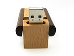 Holz USB Stick mit Logo kompostierbar