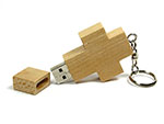 Holz Kreuz USB-Stick mit Logo