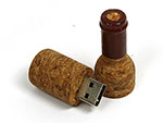 USB-Stick Weinflasche aus Kork mit Logo