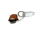 Metall USB-Stick mit Ledertasche und Kette