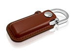 Metall USB-Stick mit Ledertasche und Kette