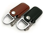 Metall USB-Stick mit Ledertasche und Kette