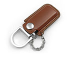 Metall USB-Stick mit Ledertasche und Kette