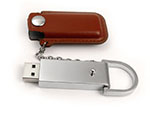 Metall USB-Stick mit Ledertasche und Kette