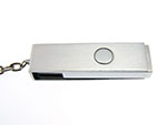 Dreh-USB-Stick aus Metall mit Logodruck