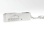 Logogravur auf Metall USB-Stick mit Schlüsselring
