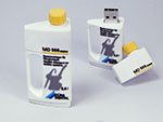 Ölflasche Flasche für Öl und Reinigungsprodukte mit Logo als USB-Stick