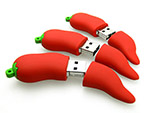 Peperonie USB-Sticks mit Logo in rot als Werbegeschenk