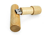 umweltfreundlicher runder USB-Stick aus Holz