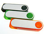 USB-Sticks Aluminium-Kunststoff-Mix in mehreren Farben und Bügel zum drehen