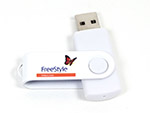 USB Swing Metall USB-Stick zum drehen in weiß
