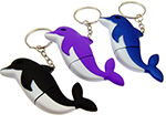 Werbegeschenk USB-Stick in der Form eines Delphins in vielen Farben